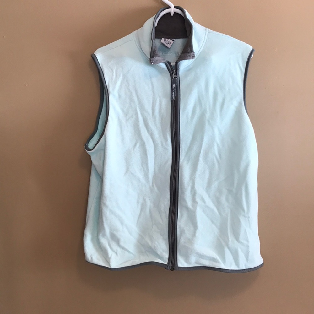 Old Navy Vest Women's Sz XL Blue/Aqua Zip Jacket